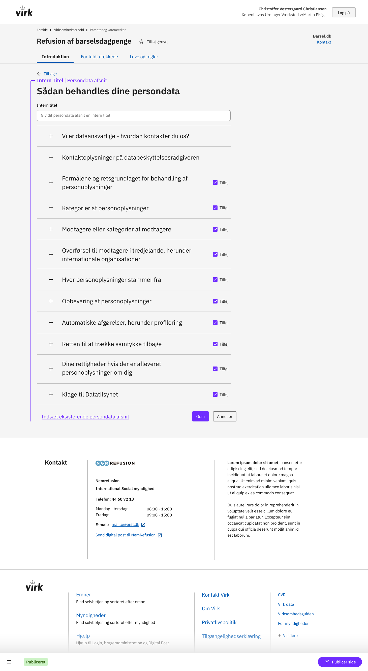 Fronteendredigering GDPR