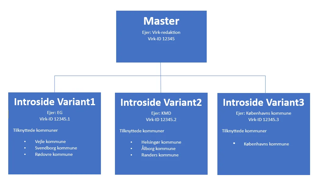 Illustration af sammenhæng mellem Master og Variant